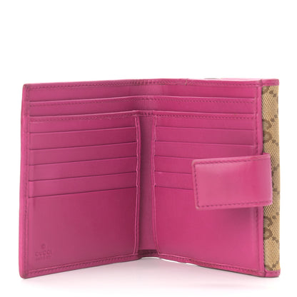 Gucci Monogram Dice French Flap Wallet Fuchsia 5 of 10
