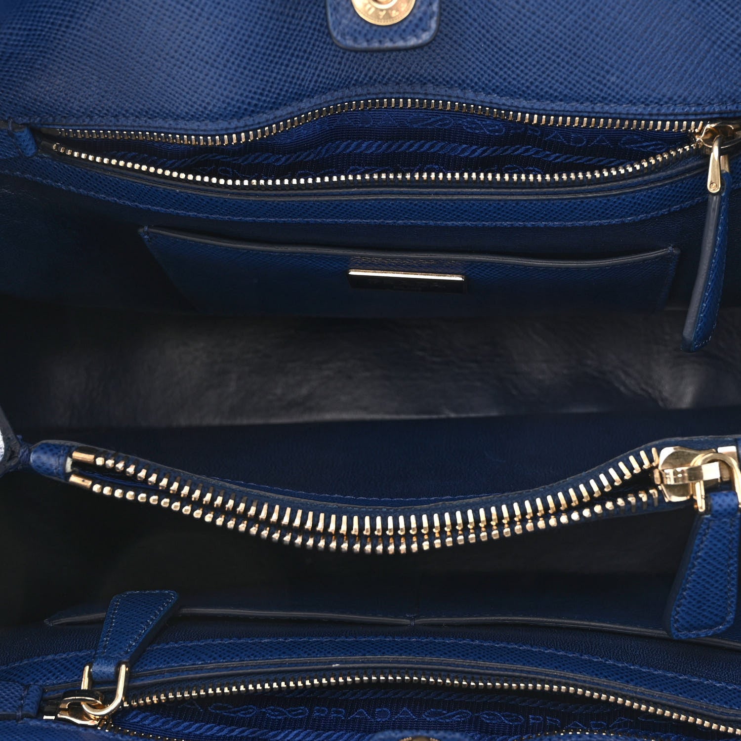 Prada Saffiano Cuir Open Promenade Tote Bluette 5 of 11
