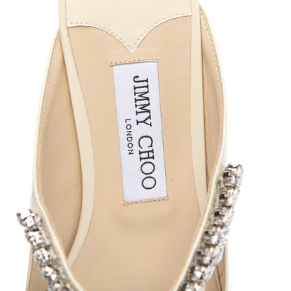 Jimmy Choo Patent Crystal Bing Mule Flats 39 Ivory 6 of 7