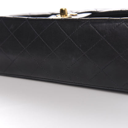 Chanel Lambskin Quilted Medium Double Flap Black 12 of 13