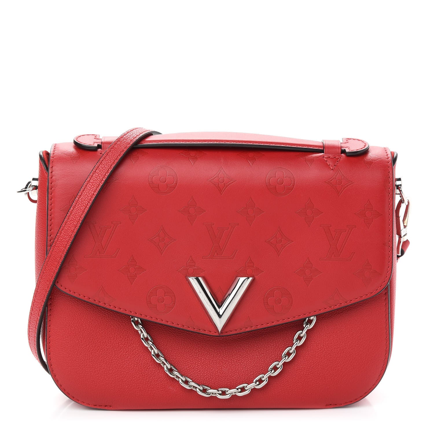 Louis Vuitton Calfskin Monogram Very Messenger Rubis Red 1 of 9