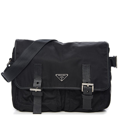 Prada Nylon Vela Messenger Bag Black 1 of 8