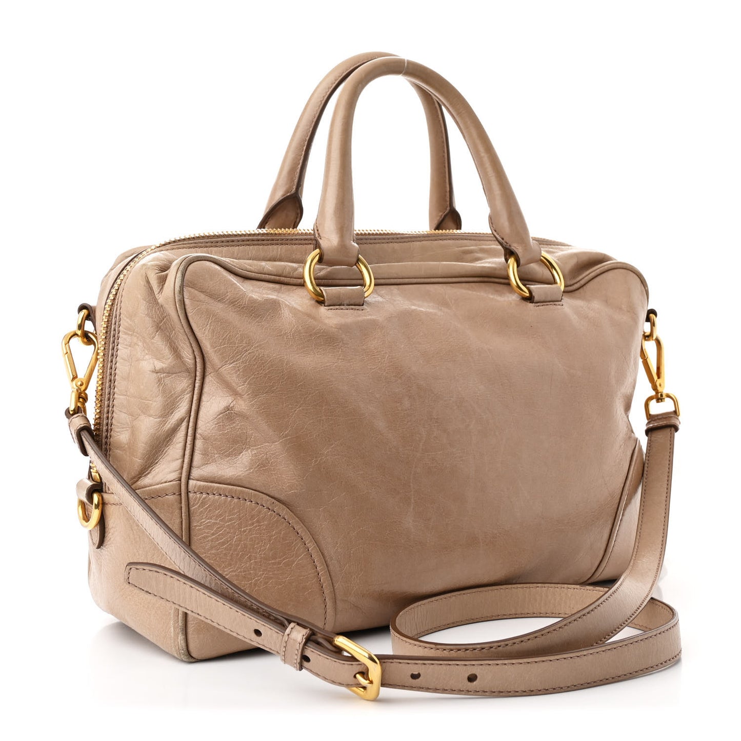 Vitello Shine Bauletto Cammeo