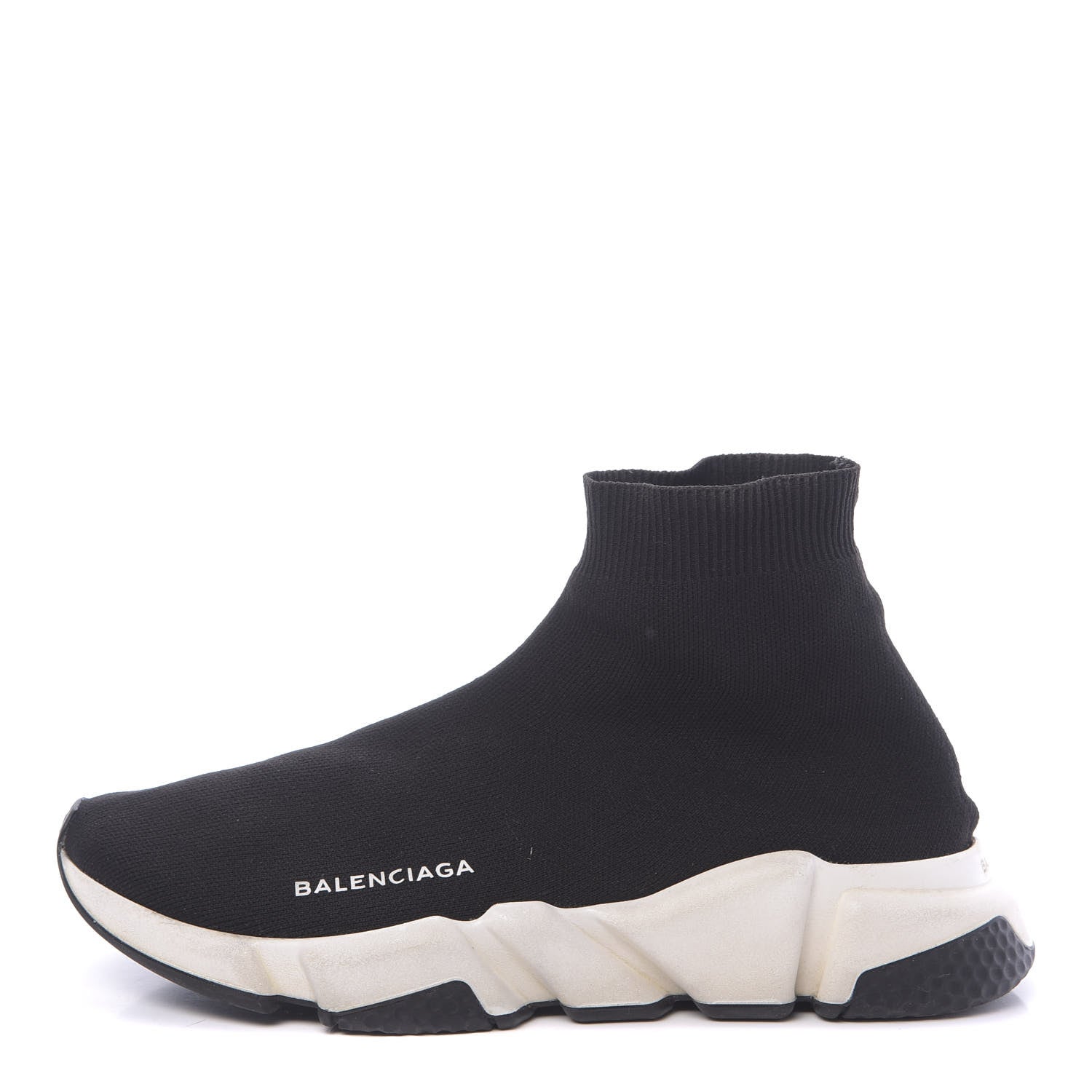 Balenciaga Neoprene Knit Womens Speed Sneakers 40 Black White 1 of 6