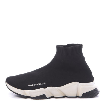 Balenciaga Neoprene Knit Womens Speed Sneakers 40 Black White 1 of 6