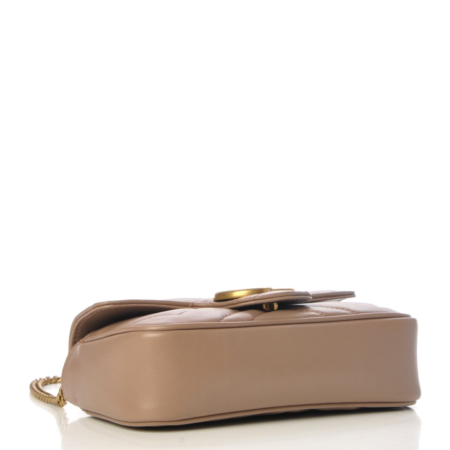 Calfskin Matelasse Super Mini GG Marmont Shoulder Bag Porcelain Rose