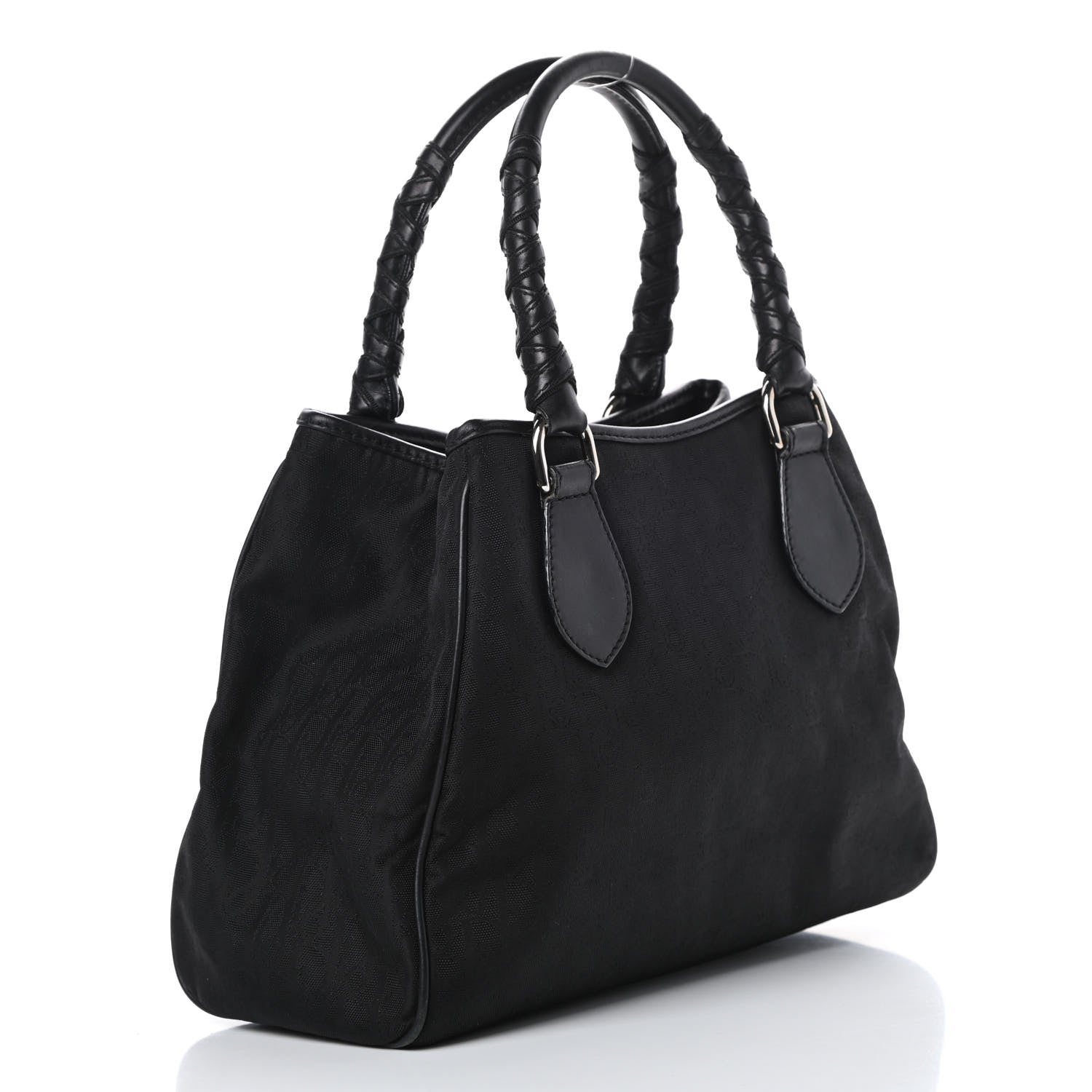 Christian Dior Nylon Monogram Small Lovely Tote Black 3 of 17