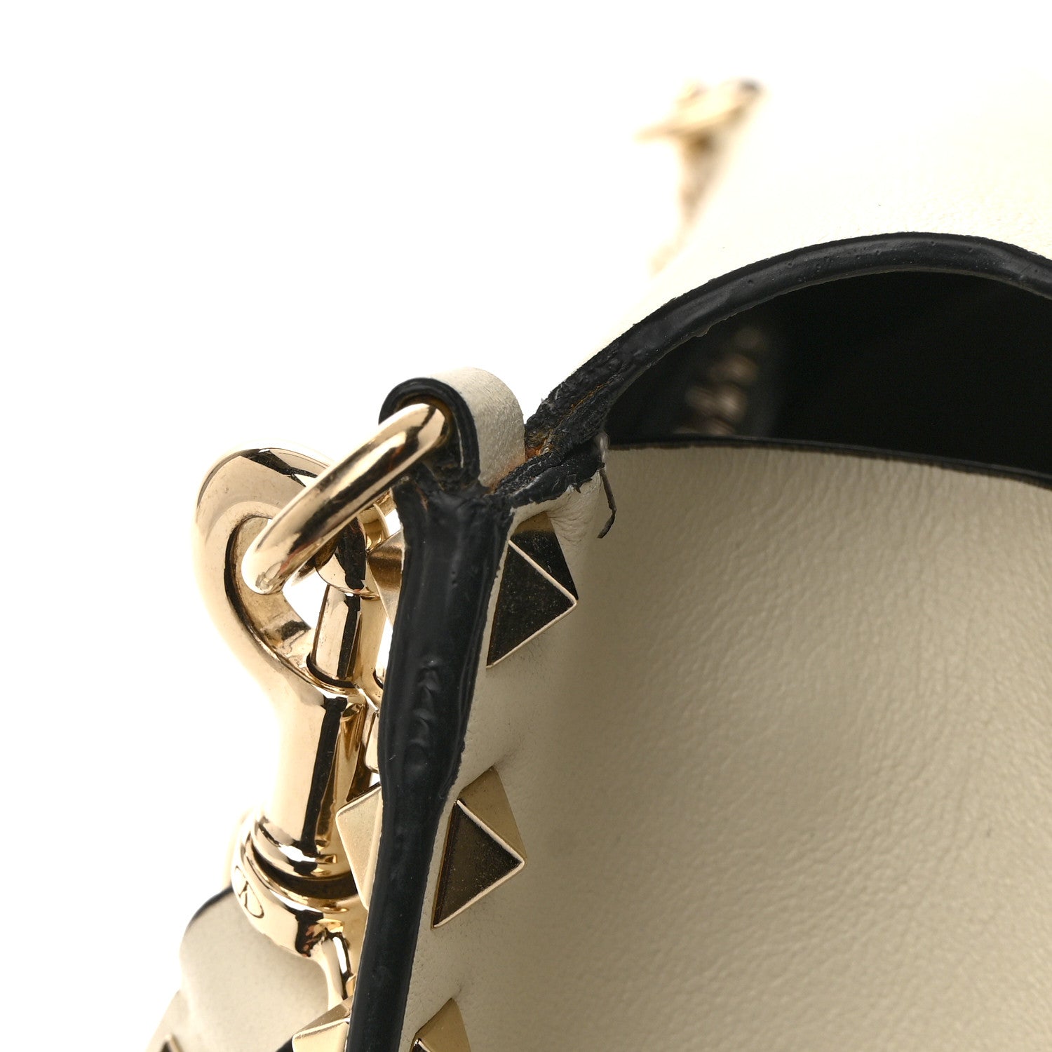 Valentino Garavani Vitello Small Rockstud Flap Crossbody Bag Light Ivory 10 of 11