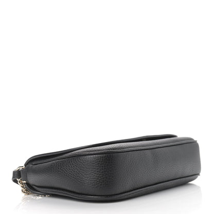 Gucci Pebbled Calfskin Medium Soho Flap Crossbody Black 4 of 9