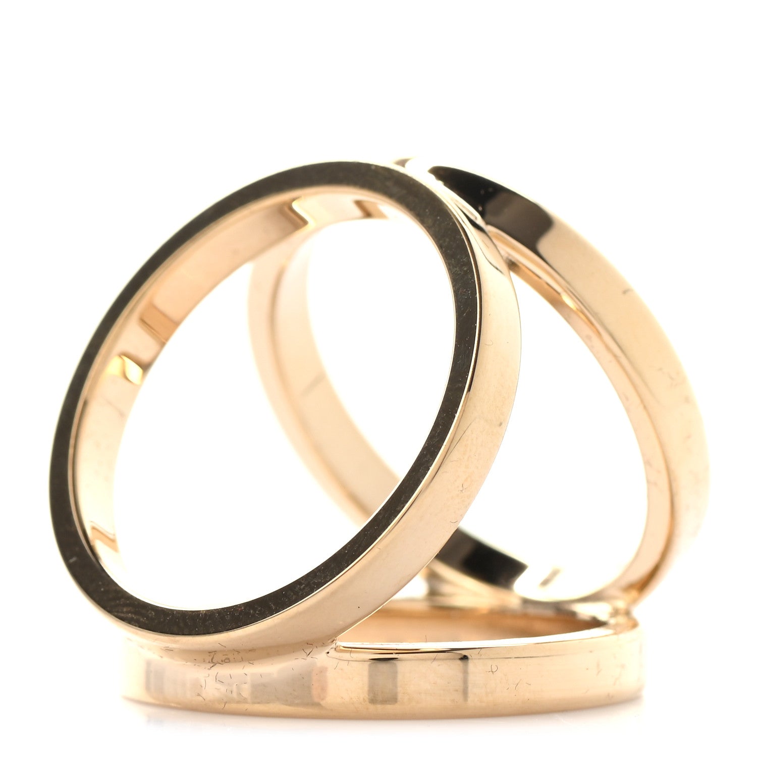 Hermes Permabrass Gold Plated Trio Scarf Ring 3 of 4