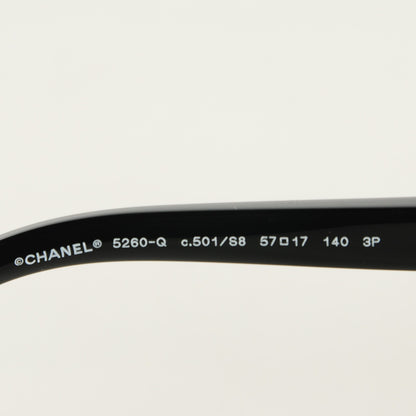 Chanel Cat Eye Chain Sunglasses 5260-Q Black 5 of 6