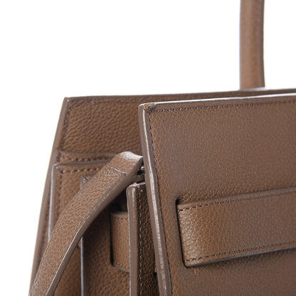 Saint Laurent Grained Calfskin Small Sac de Jour Taupe 11 of 12
