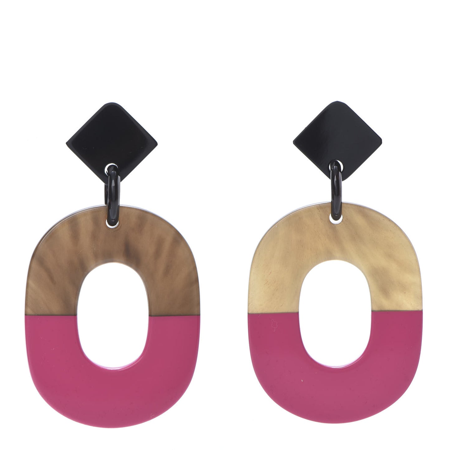 Buffalo Horn Isthme Earrings Fuchsia