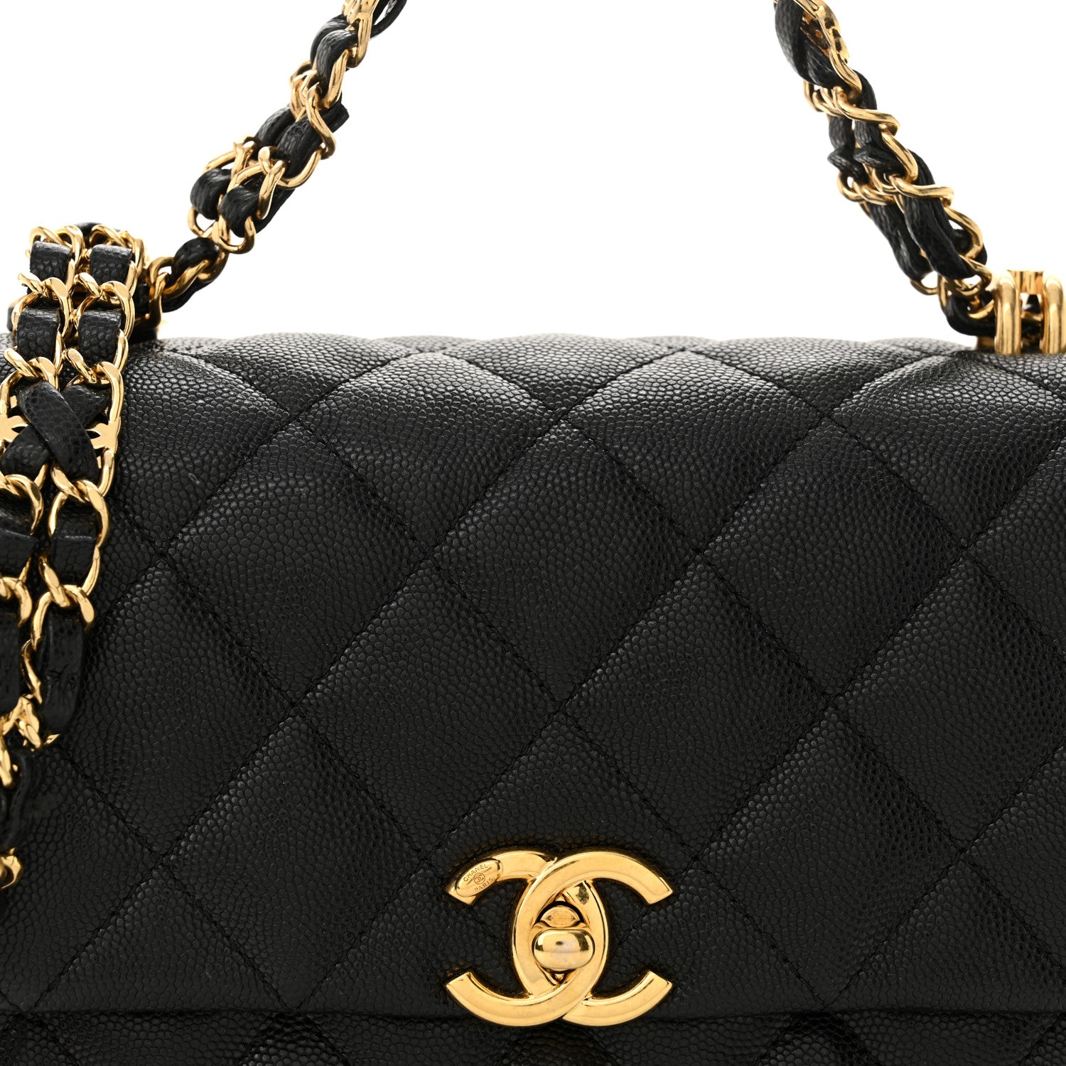 Chanel Caviar Quilted Mini Coco First Flap Black 1713398