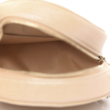 Chanel Iridescent Caviar Quilted Round Clutch With Chain Beige 5 of 10