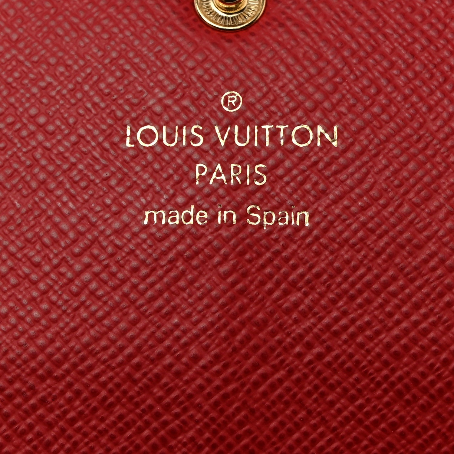 Louis Vuitton Damier Ebene Emilie Wallet Red 6 of 7