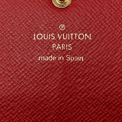 Louis Vuitton Damier Ebene Emilie Wallet Red 6 of 7