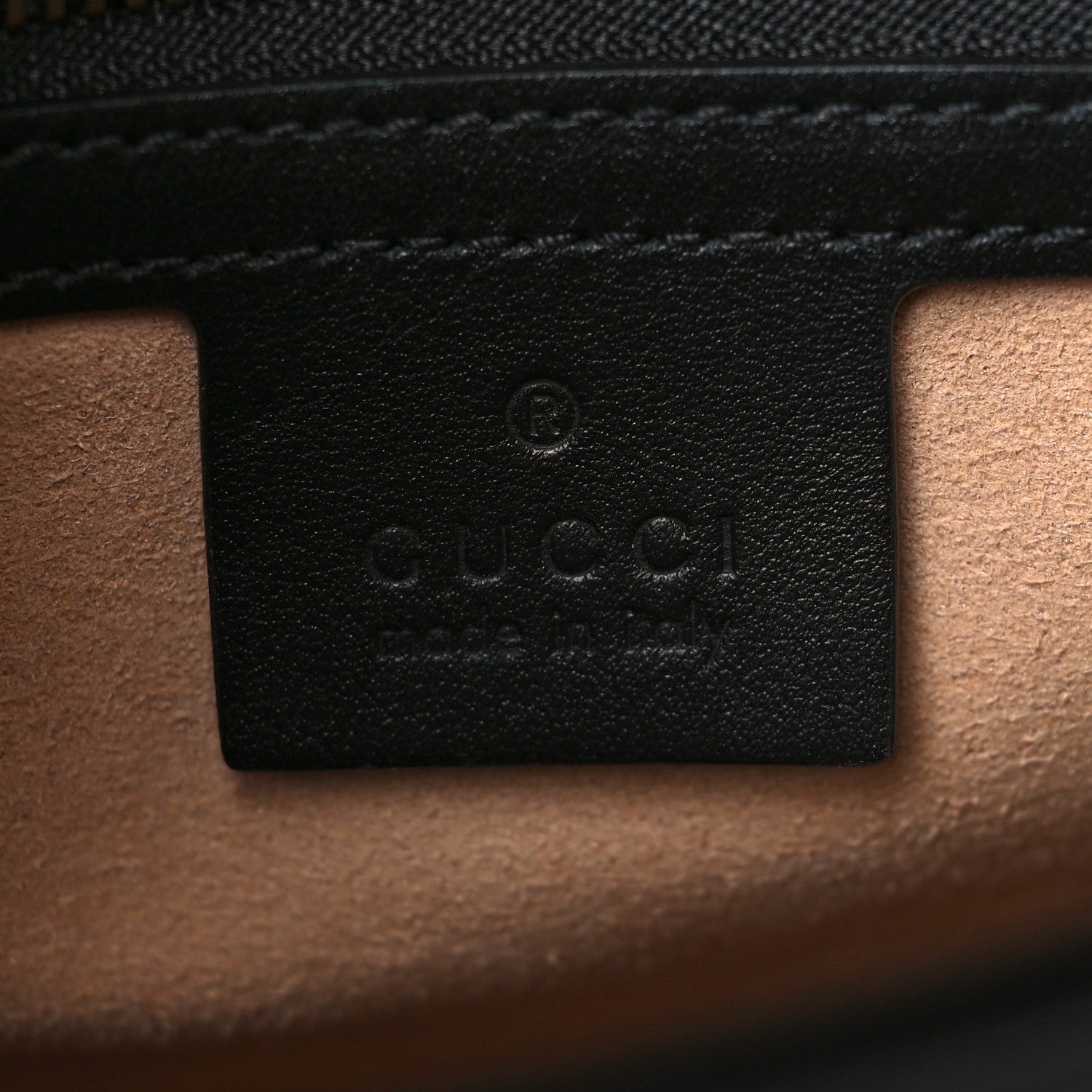 Gucci Calfskin Matelasse Small GG Marmont Top Handle Shoulder Bag Black 6 of 7