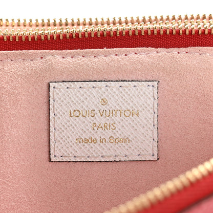 Louis Vuitton Monogram Giant Double Zip Pochette Rouge 7 of 14