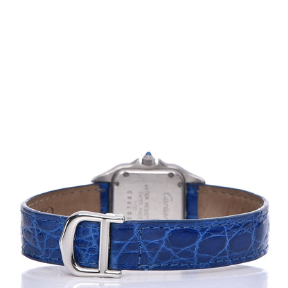 Cartier Stainless Steel 18K Yellow Gold Alligator 22mm Panthere Quartz Watch Blue 3 of 7