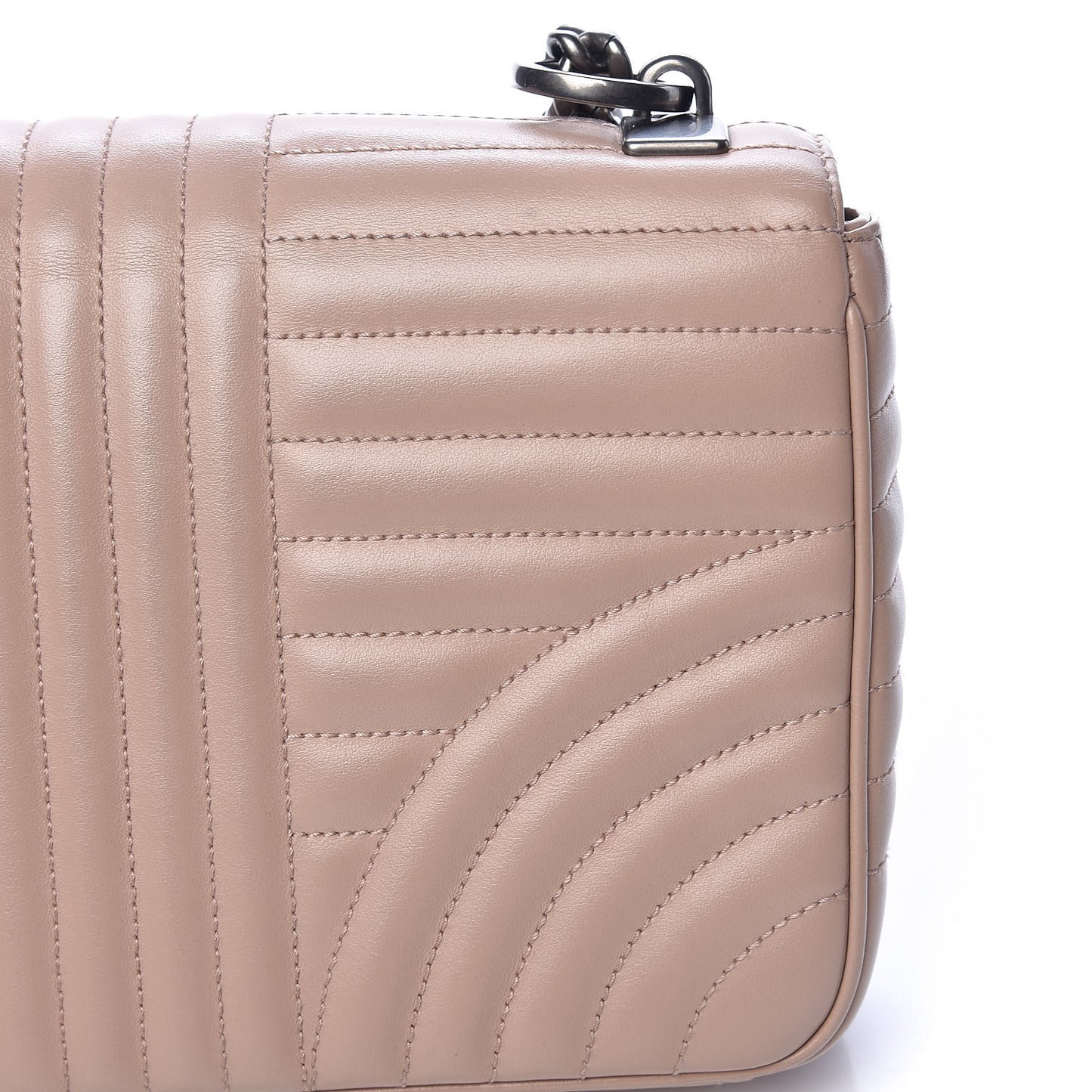 Soft Calfskin Impunture Diagramme Medium Chain Flap Shoulder Bag Cipria