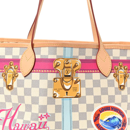 Louis Vuitton Damier Azur Summer Trunks Hawaii Neo Neverfull MM 8 of 10