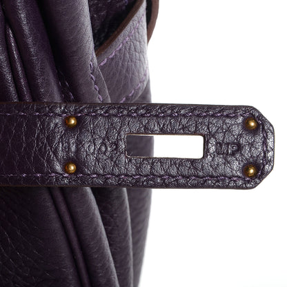 Hermes Taurillon Clemence Birkin 30 Raisin 8 of 22