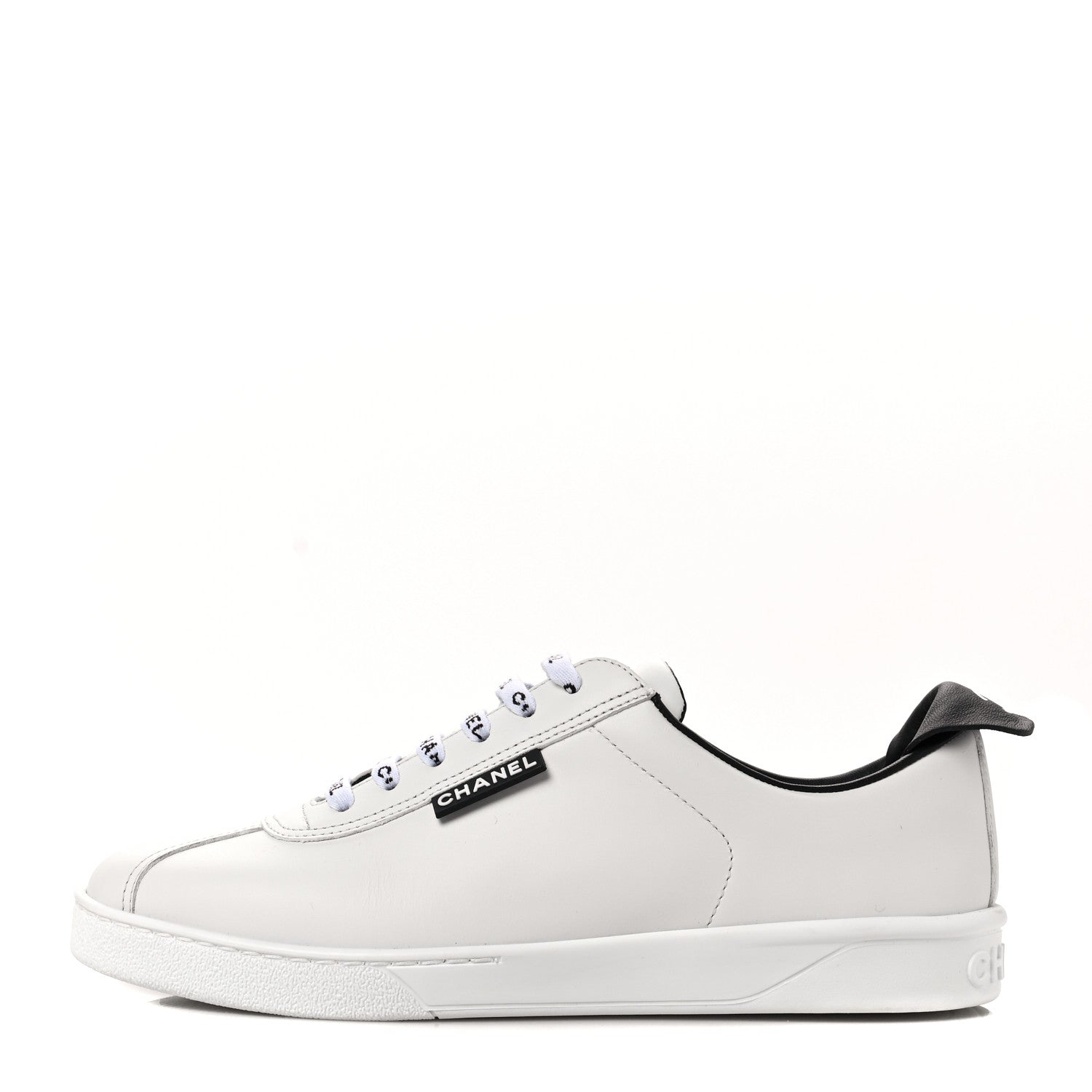 Chanel Calfskin CC Womens Sneakers 39 White 1 of 10