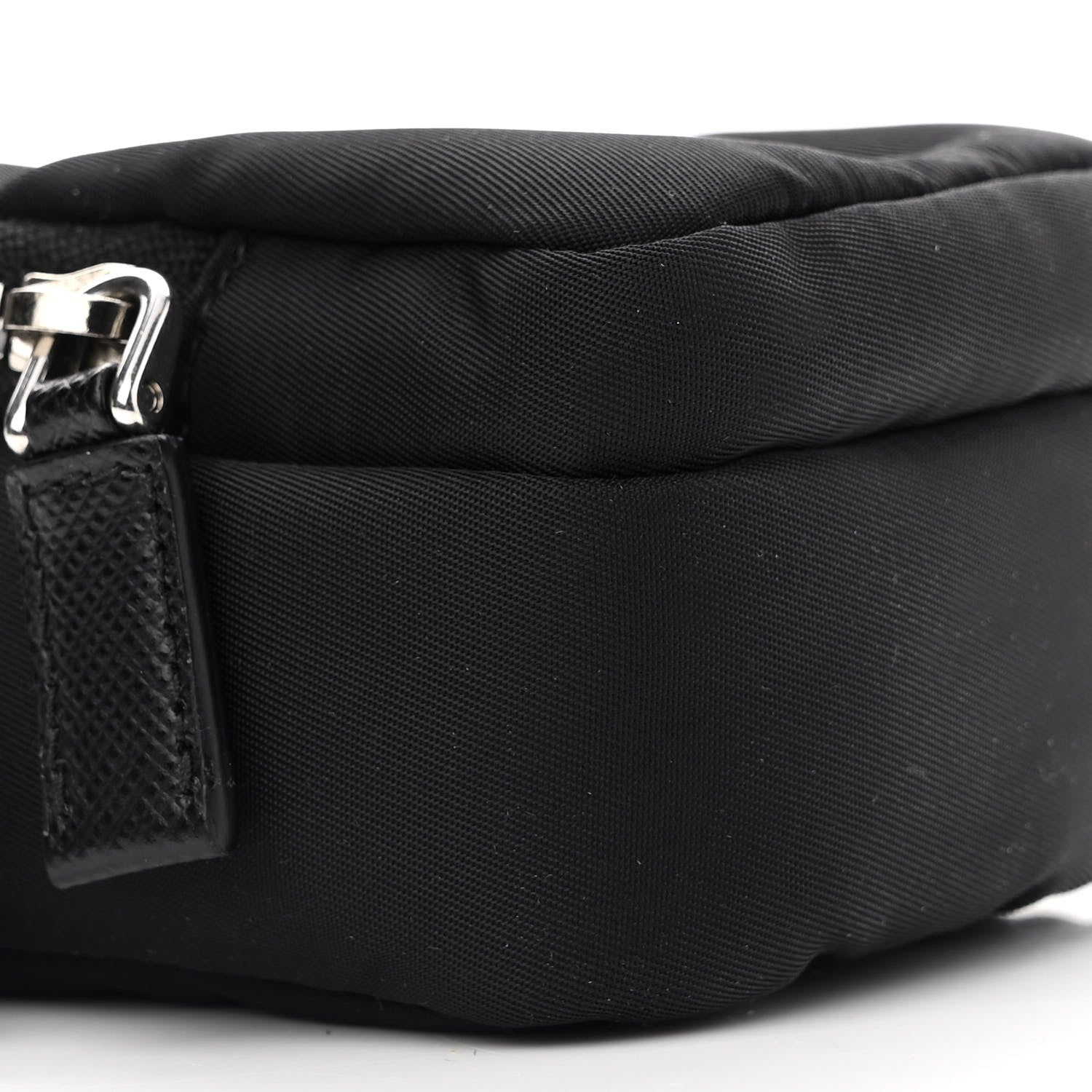 Prada Tessuto Nylon Saffiano Mini Crossbody Pouch Black 10 of 11
