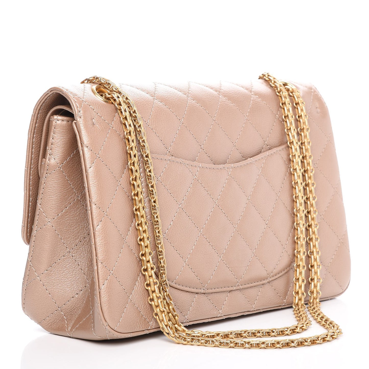 Metallic Calfskin Quilted 2.55 Reissue 226 Flap Gold