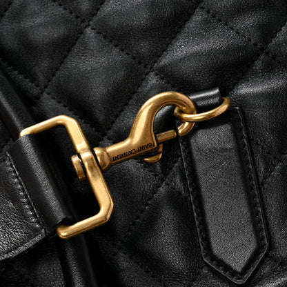 Saint Laurent Calfskin Quilted ES Giant Travel Bag Black 11 of 13