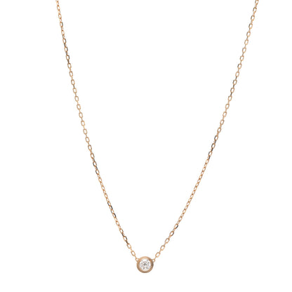 Cartier 18K Pink Gold Diamond LM D'Amour Pendant Necklace 1 of 7
