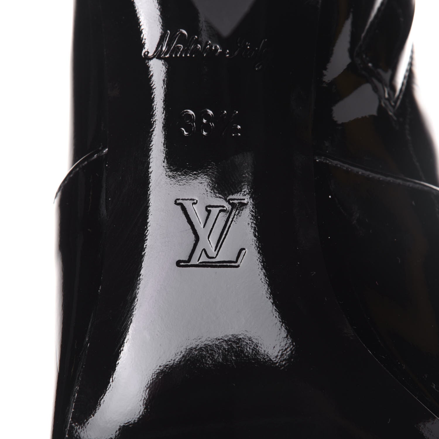 Louis Vuitton Patent Silhouette Ankle Boots 38.5 Black 8 of 10