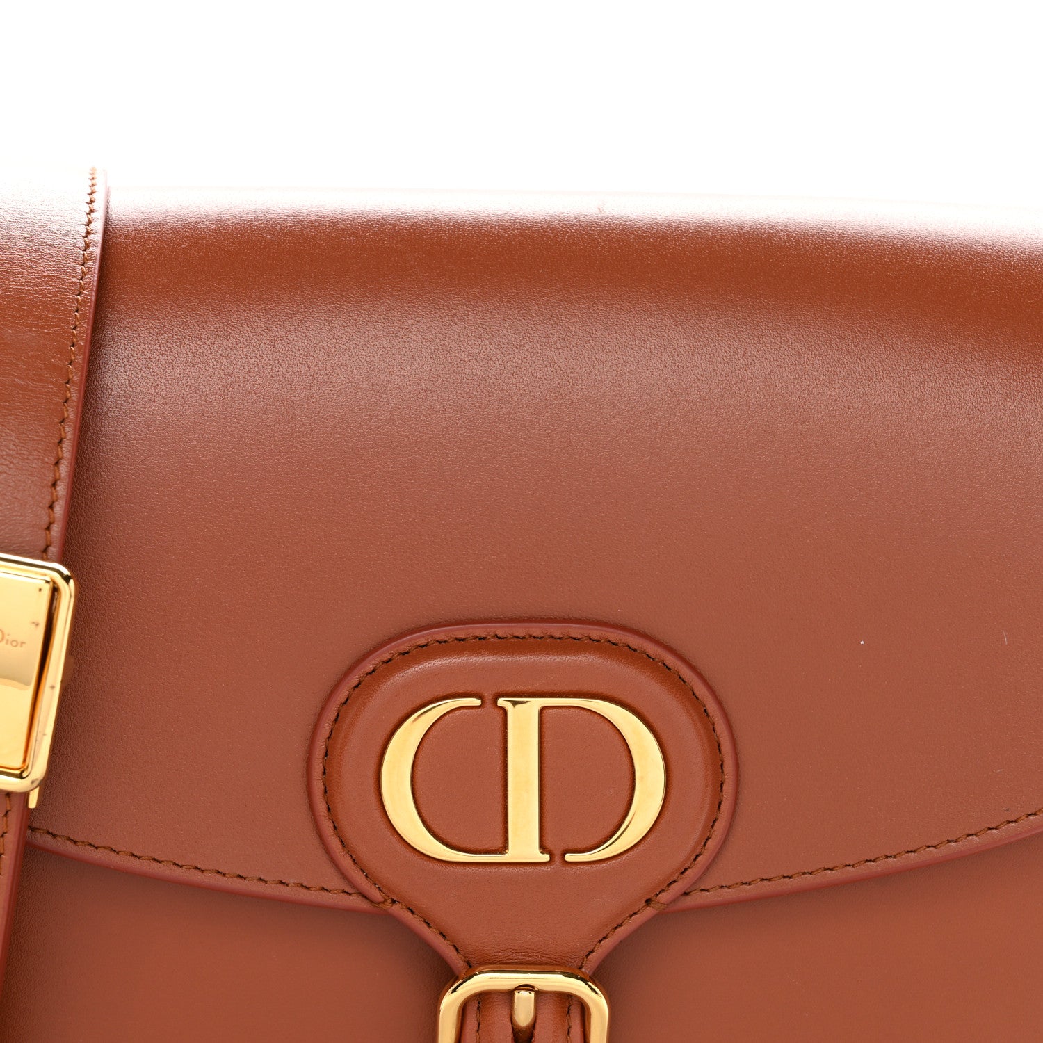 Christian Dior Box Calfskin Medium Bobby Flap Dark Tan 7 of 12