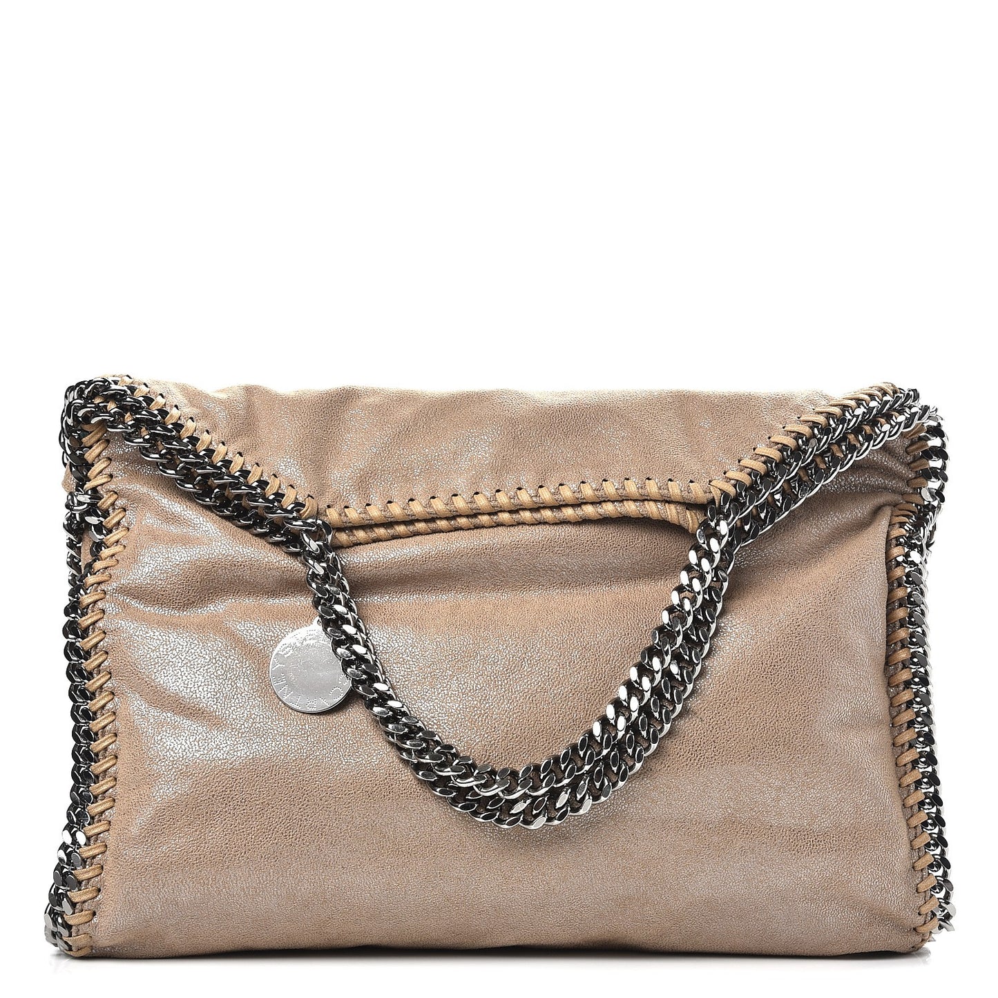 Shaggy Deer Falabella Small Fold Over Tote Taupe