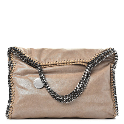 Stella McCartney Shaggy Deer Falabella Small Fold Over Tote Taupe 1 of 10