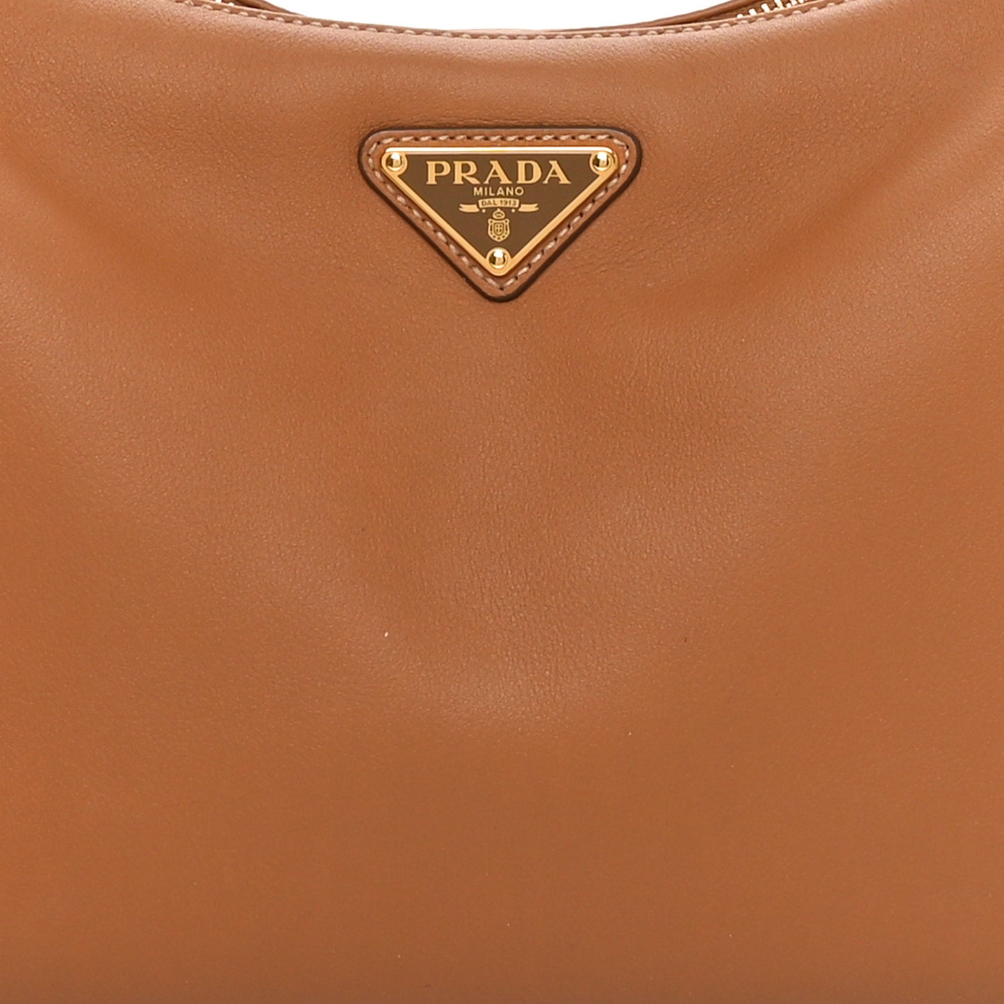 Soft Calfskin Large Aimee Shoulder Bag Caramel