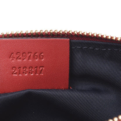 Gucci GG Supreme Monogram Blooms Mini Chain Bag Beige Blue Navy Hibiscus Red 6 of 9