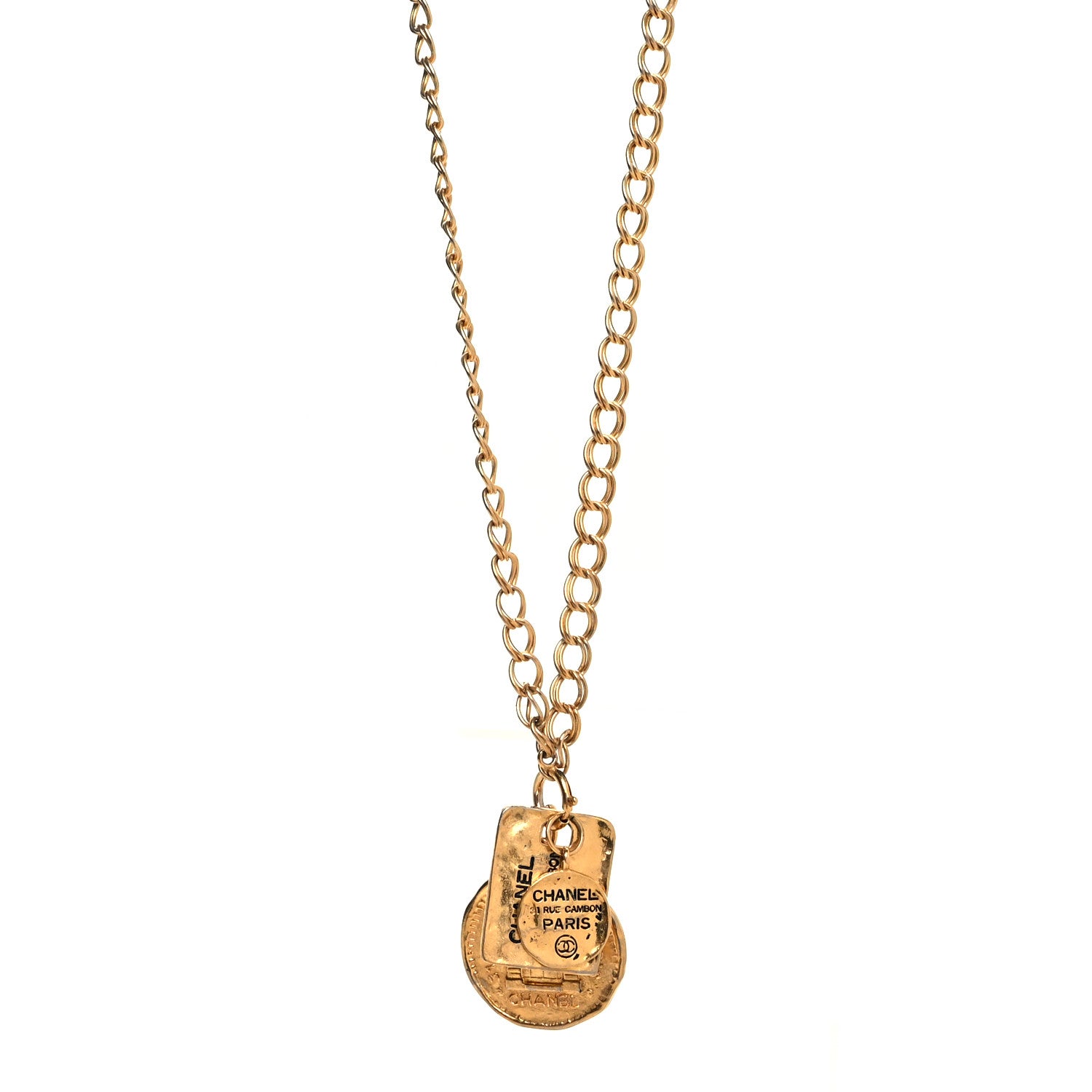 Chanel 31 Rue Cambon Large Pendant Necklace Gold 1 of 4