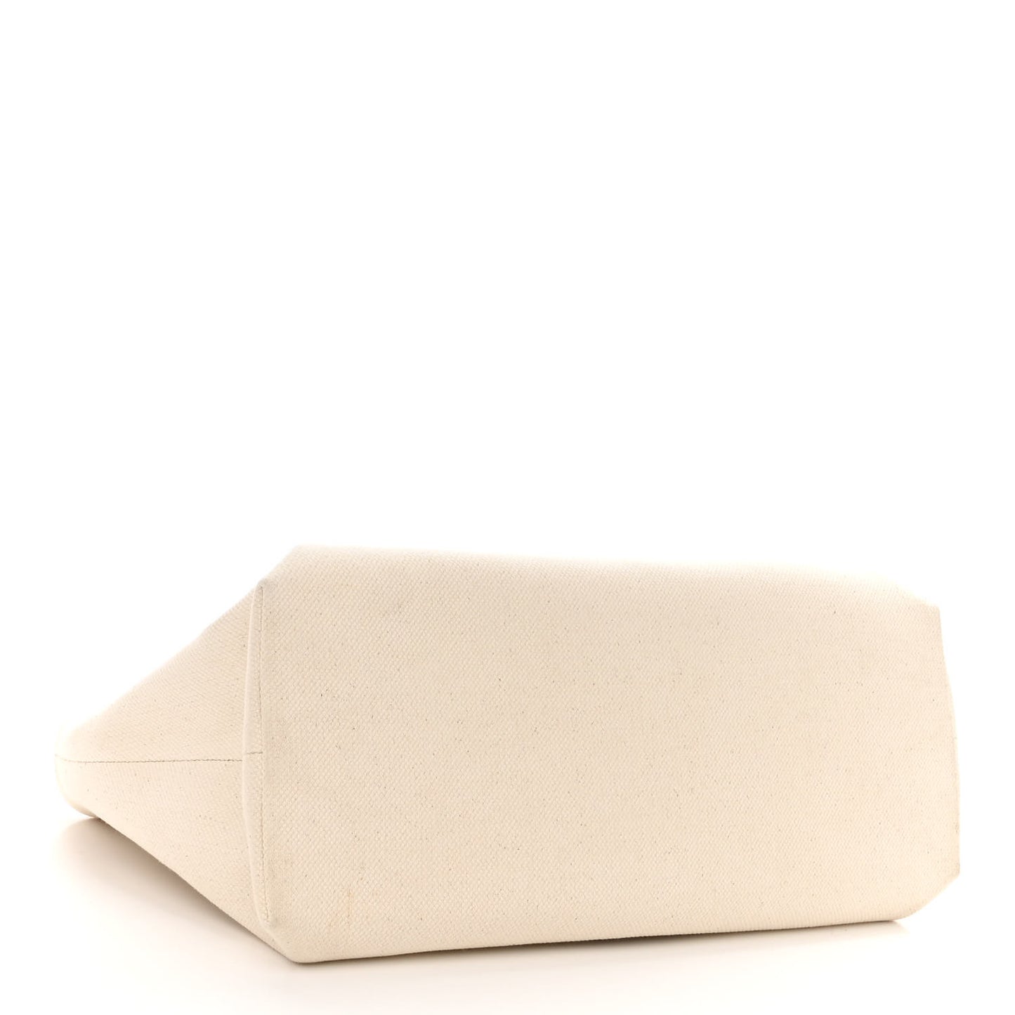 Canvas Calfskin Logo Print Horizontal Cabas Natural Tan