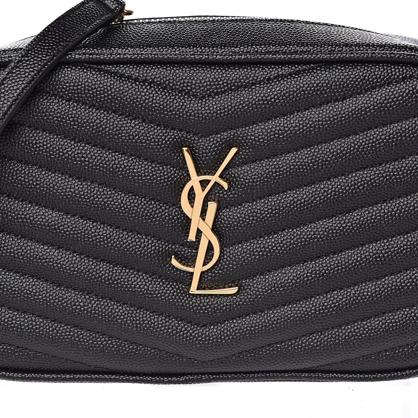 Grain De Poudre Matelasse Monogram Mini Lou Camera Bag Black