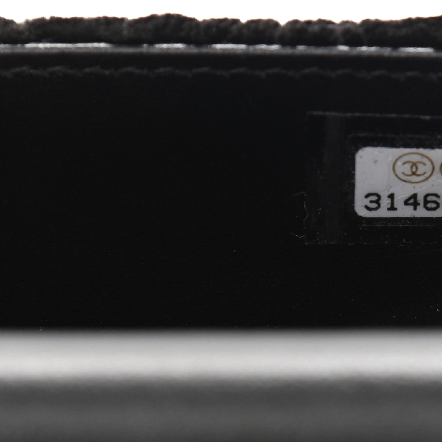 Chanel Velvet Camellia Embossed Jewel Belt Card Holder With Chain Black 9 of 11