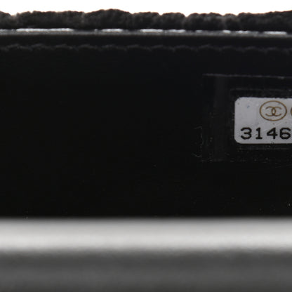 Chanel Velvet Camellia Embossed Jewel Belt Card Holder With Chain Black 9 of 11