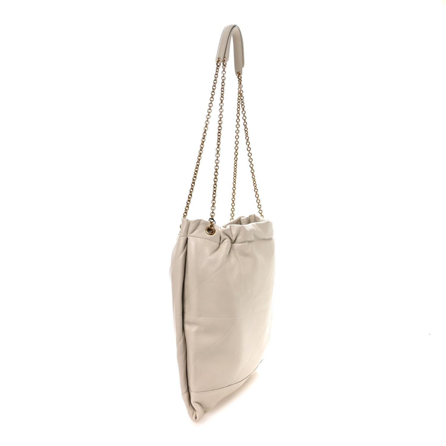 Saint Laurent Lambskin Matelasse Monogram Medium Jamie 4.3 Pochon Crema Soft 4 of 11
