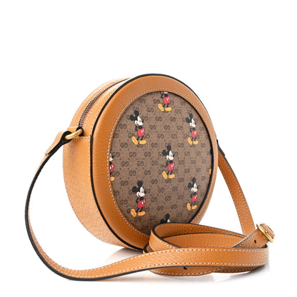 Gucci X DISNEY Mini Vintage GG Supreme Monogram Mickey Mouse Round Shoulder Bag Beige Vintage Sun Oil 3 of 11