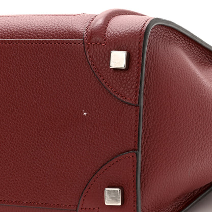 Celine Drummed Calfskin Micro Luggage Merlot 11 of 11