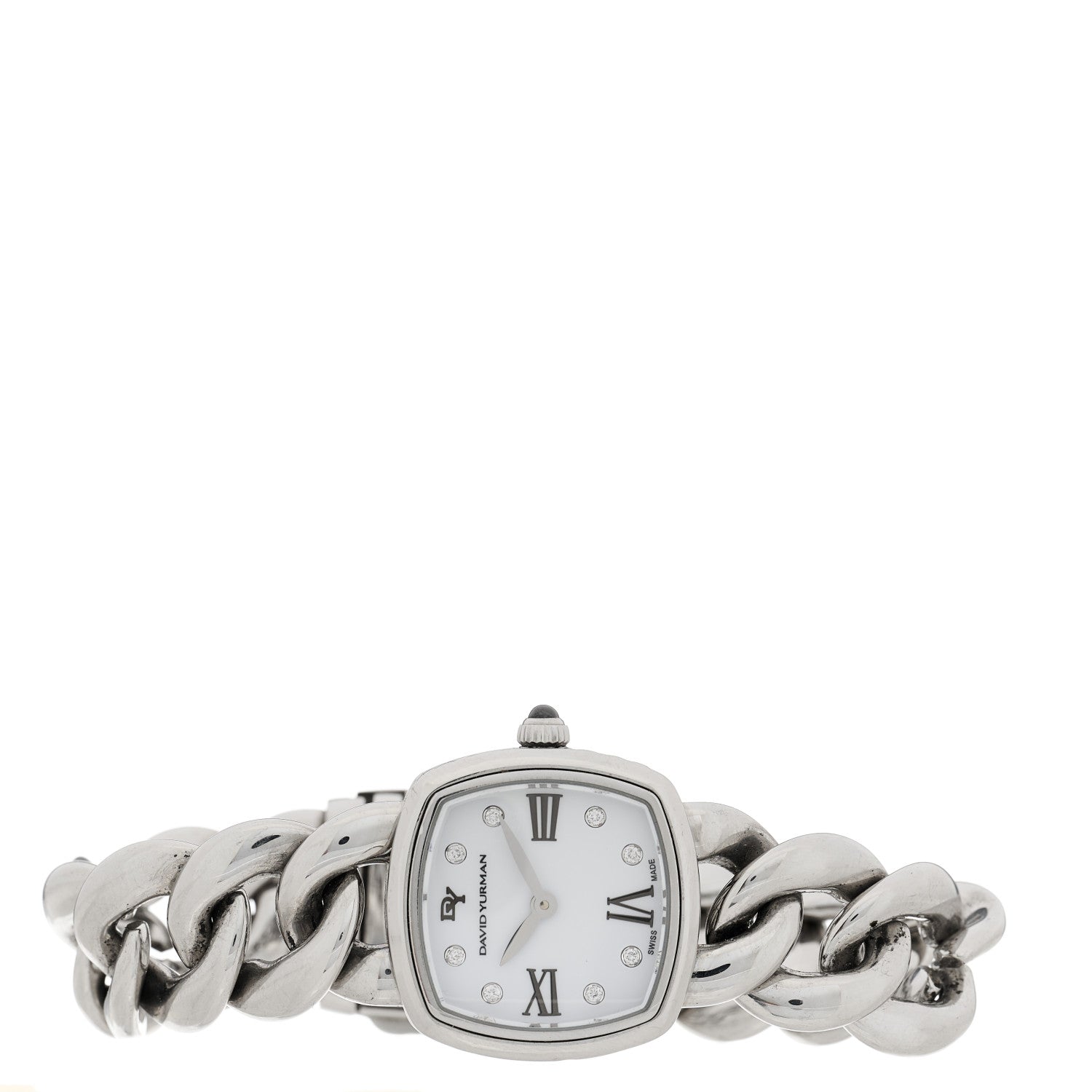 David Yurman Stainless Steel Diamond 23mm Albion Quartz Watch White 2 of 5