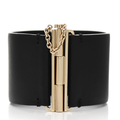 Chanel Calfskin CC Wide Cuff L Black Gold 2 of 4