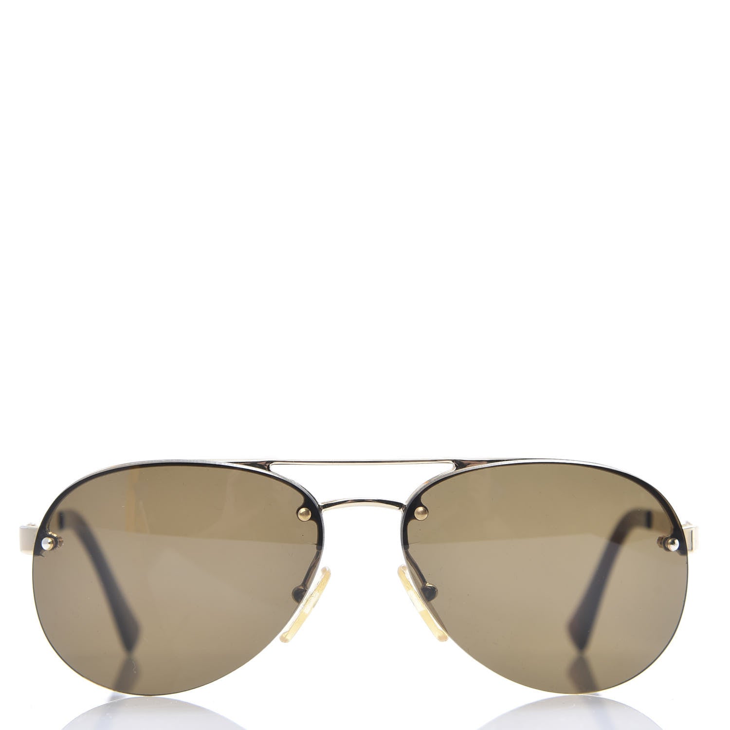 Fendi Metal Aviator Sunglasses FS230 New Gold Brown 2 of 6