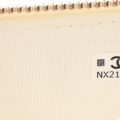 Chanel Caviar Quilted Flap Zip Card Holder White 7 of 8